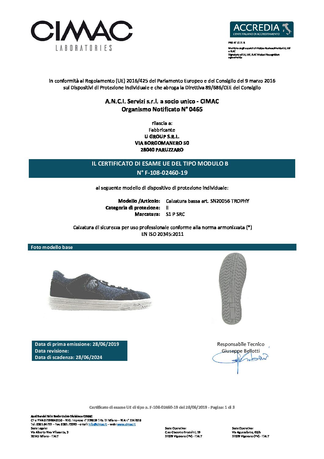Scarpa antinfortunistica bassa UPower modello Colin tessuto jeans - immagine 2