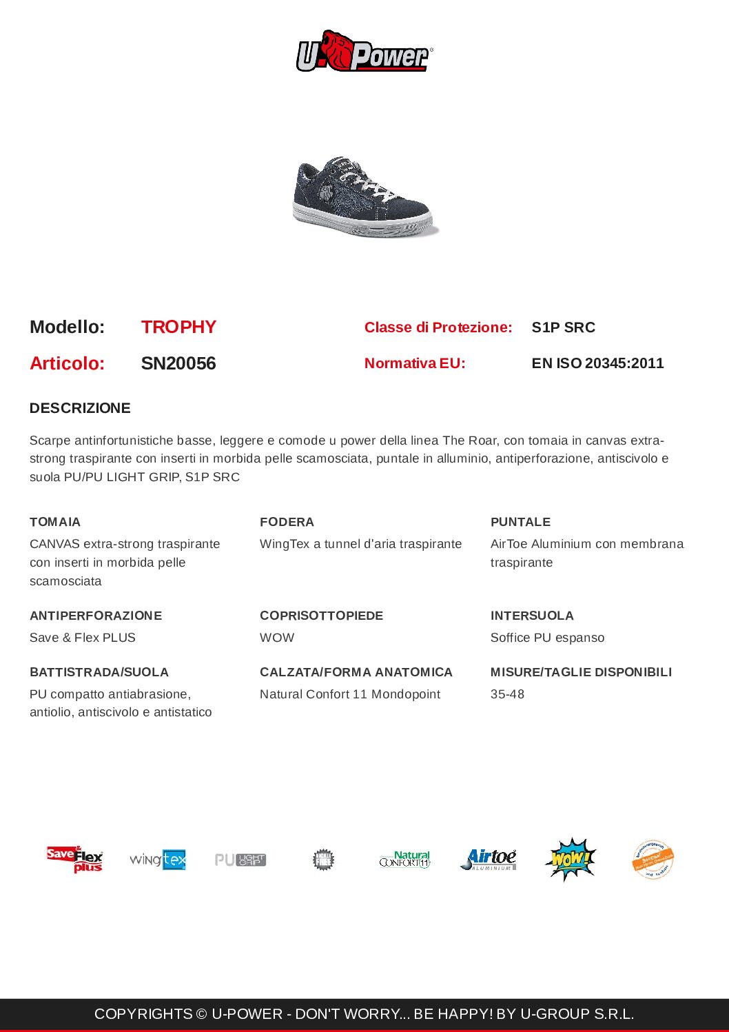Scarpa antinfortunistica bassa UPower modello Colin tessuto jeans - immagine 3