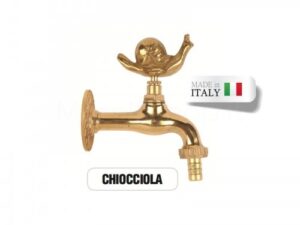 Rubinetto a farfalla stile chiocciola in ottone Made in Italy