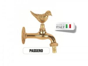 Rubinetto a farfalla stile passero in ottone Made in Italy